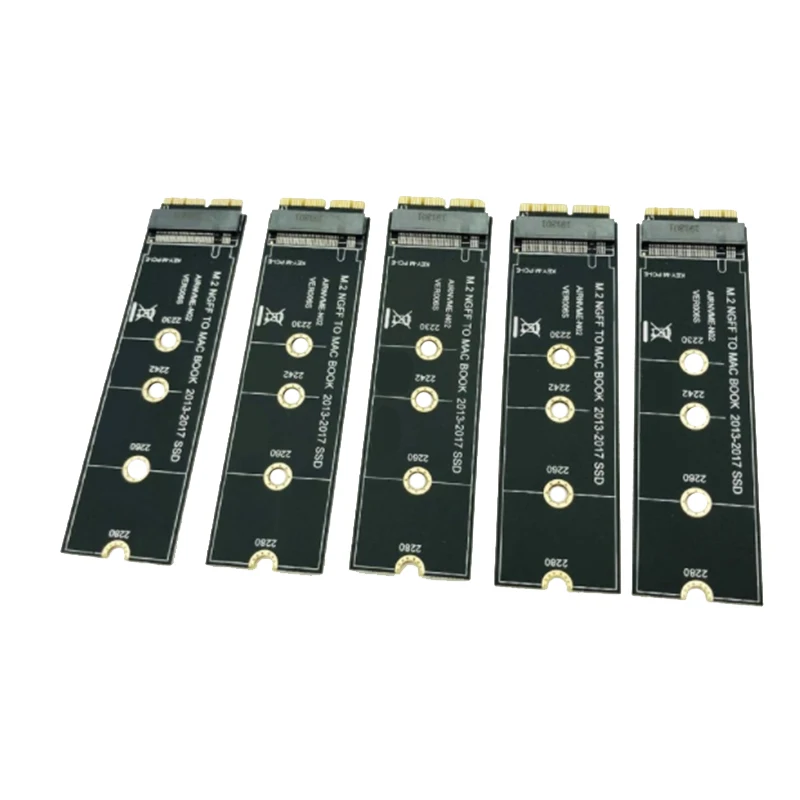 NEW-5Pcs NVME M2 SSD 어댑터 변환 카드, 에어 프로 레티나 2013-2017 NVME/AHCI SSD 업그레이드 키트, A1465 A1466