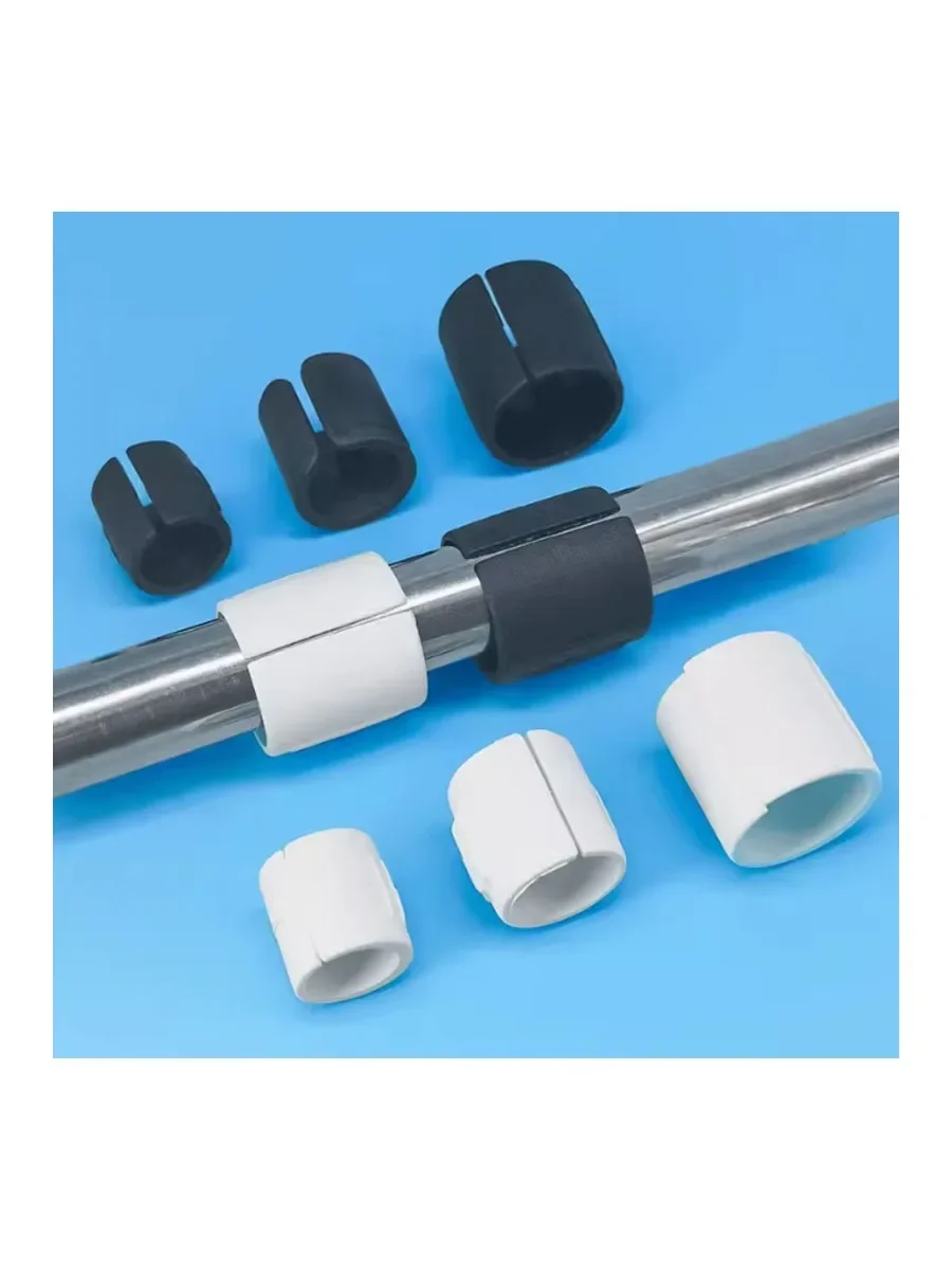 Pince à tuyau ouvert en plastique PP, coussinet de pied, Clip de chaise en forme de U, antidérapant, couvre-pieds de chaise de bureau, Anti-usure, noir/blanc