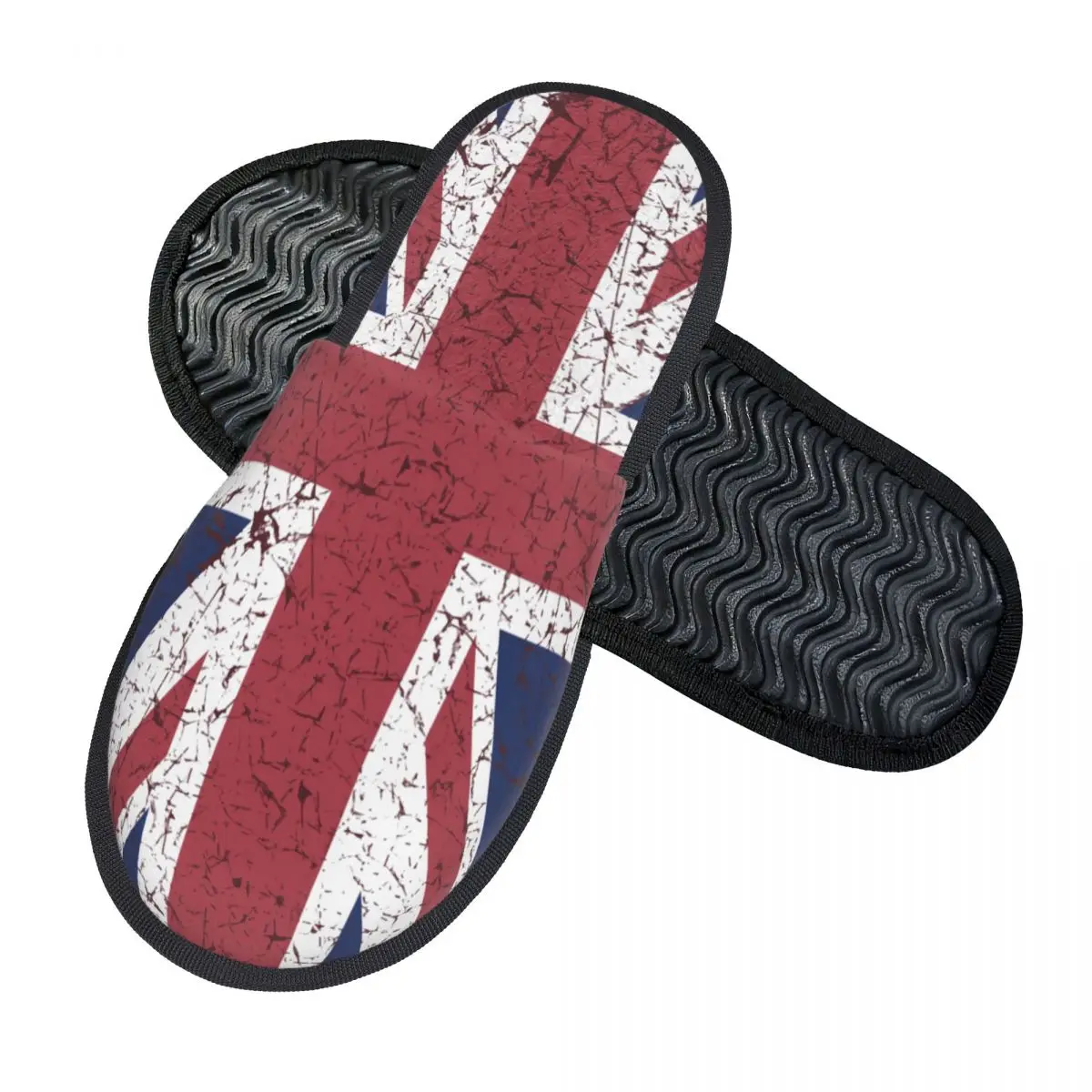 Custom Vintage Union Jack Flag Of Great Britain Memory Foam Slippers Women Comfy Warm House Slippers - view 2