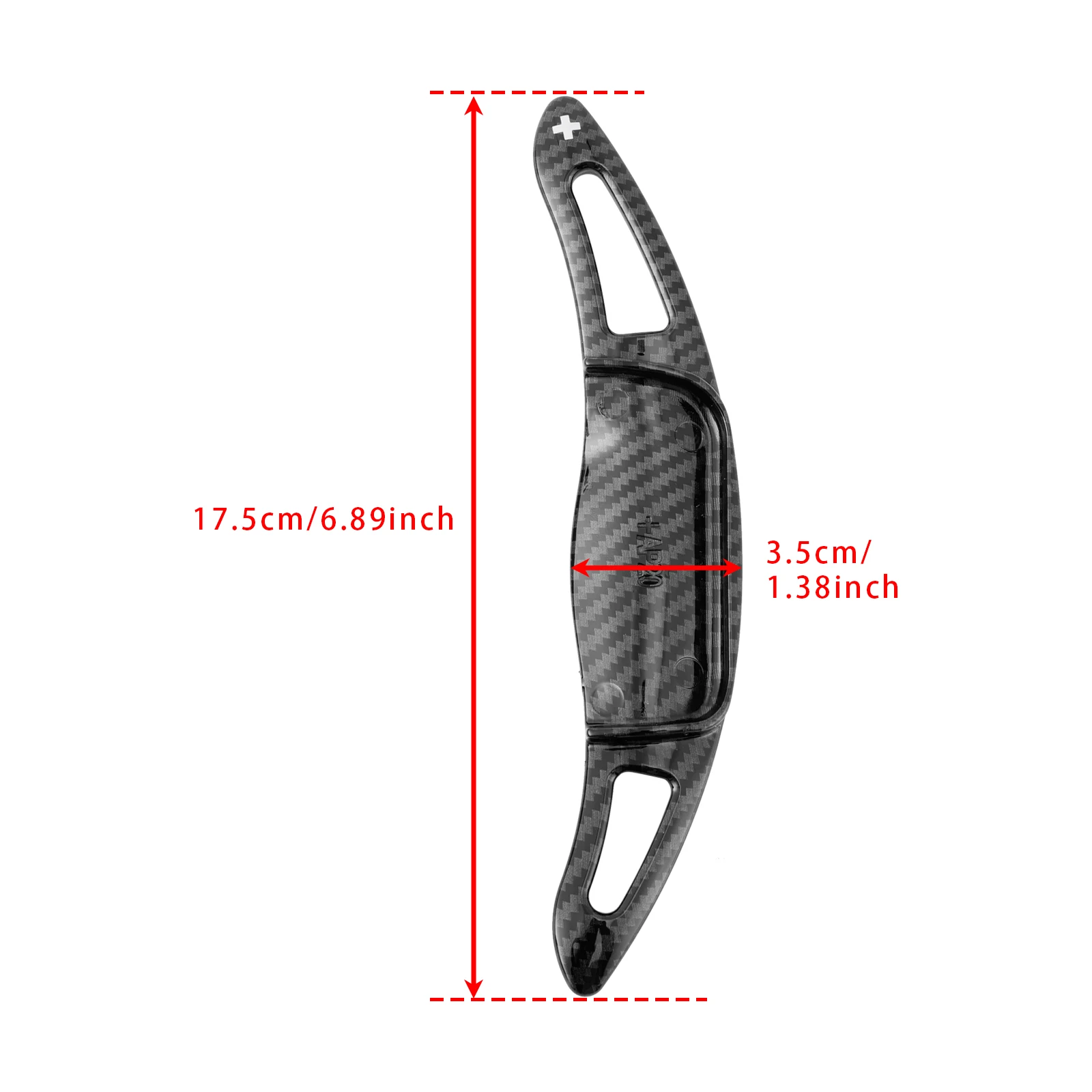 Darupsun Carbon Look/Red/Silver Steering Wheel Paddle Shifter Extension for Toyota Corolla RAV4
