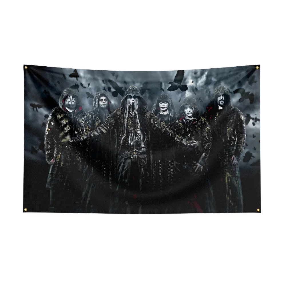 3x5 قدم فرقة الروك الثقيلة D-Dimmu-Borgirs العلم البوليستر الطباعة الرقمية راية لغرفة النوم جدار الفن خارج الباب نسيج ديكورا