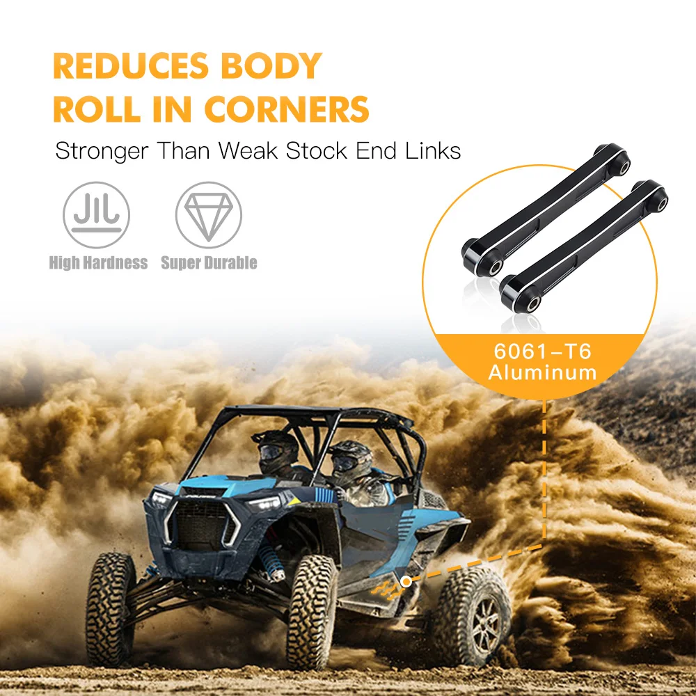 NICECNC 2 Pcs UTV Sway Stabilizer Bar End Link For Polaris RZR XP 1000 2 and 4 Seater Models All Years High-Quality