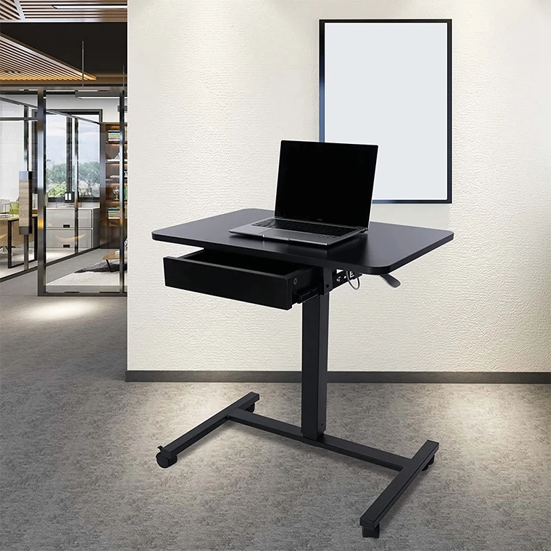 

2025 New Style Modern Home Office Adjustable Height Computer Desk with Sit Stand Feature & Included Desk Chairs Laptop Use