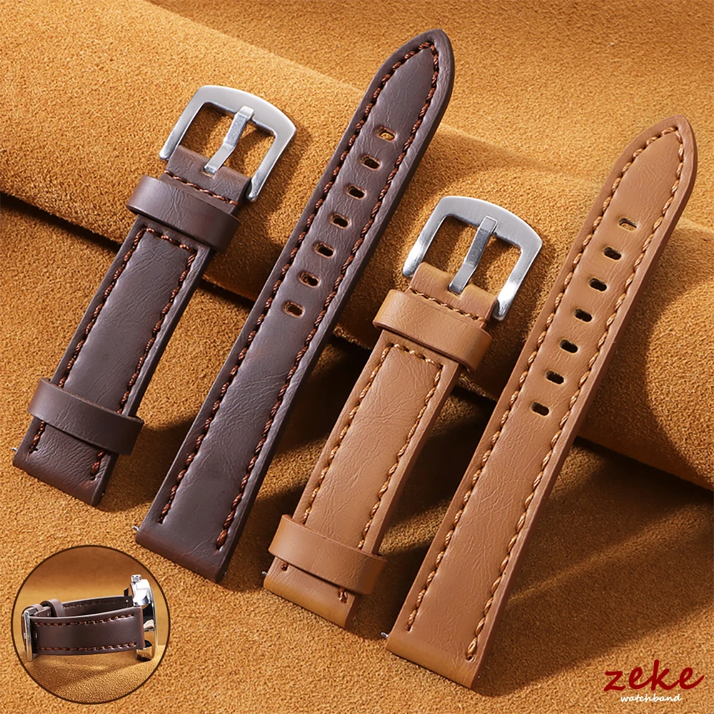 18 مللي متر 20 مللي متر 22 مللي متر 24 مللي متر حزام (استيك) ساعة ل أوميغا حزام ل Seiko الرياضة خمر براون حزام الساعات الرجال الجيش الرياضة سوار ل Smartwatch #3