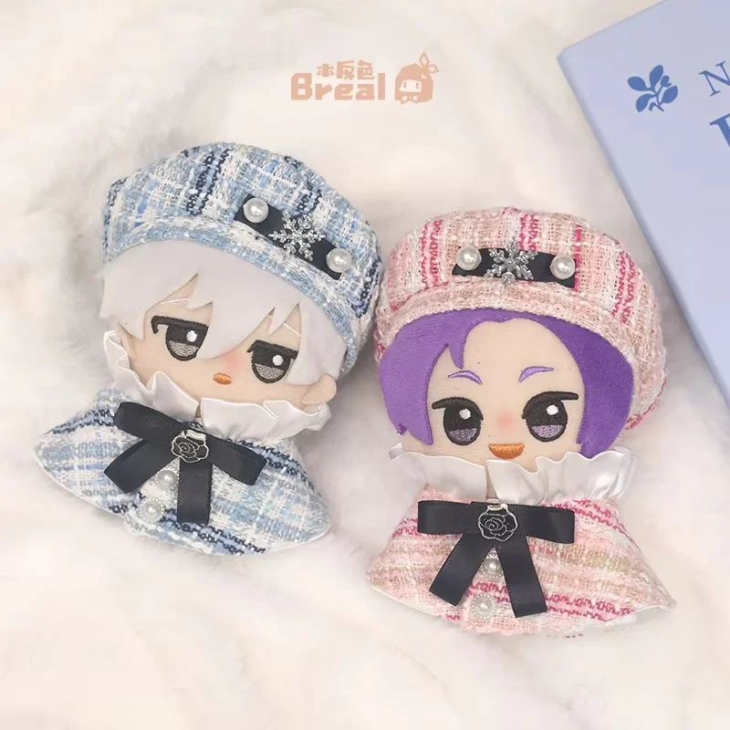 V Kim Taehyung 10 cm Katoenen Poppenkleertjes Hoge Aangepaste Mantel Set Geruite Gedrukte Baret Nunu Poppenkleertjes Vervanging Accessoires