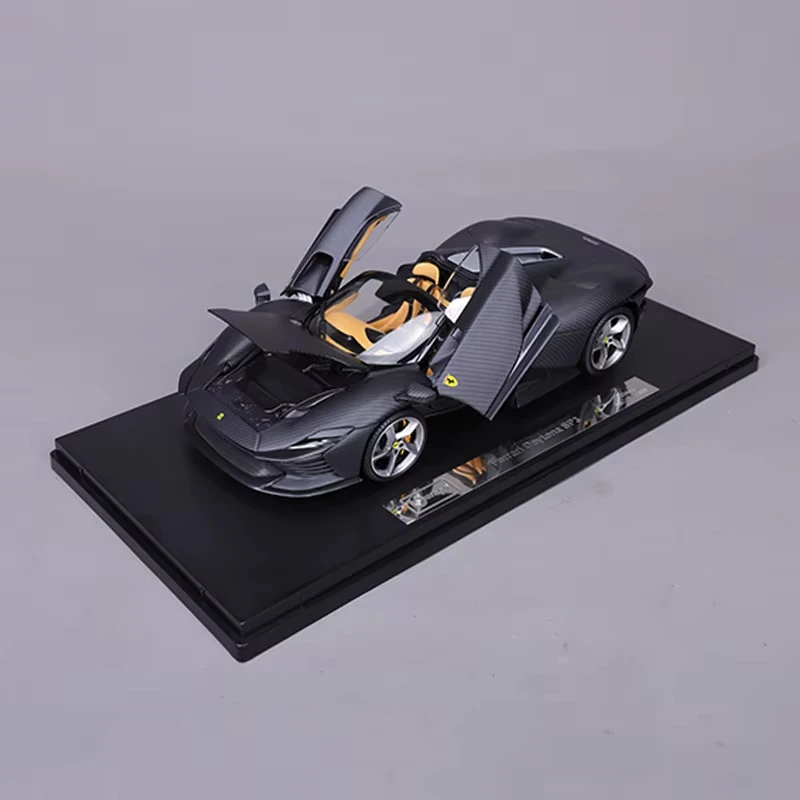 New Bburago 1:18 Ferrari Daytona SP3 50th Anniversary Carbon Fiber 50th Alloy Miniature Diecast Model Limited Edition Toy Gift