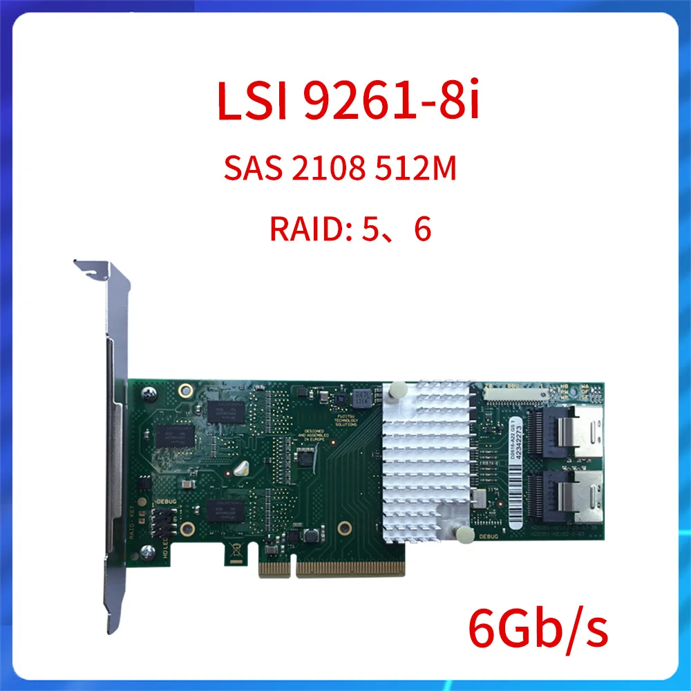 

Original for LSI 9261-8i SAS PCI-E RAID5 6 Server Smart Array Card Control Card 512M Cache LSI9261-8i PCI-E Controller Card