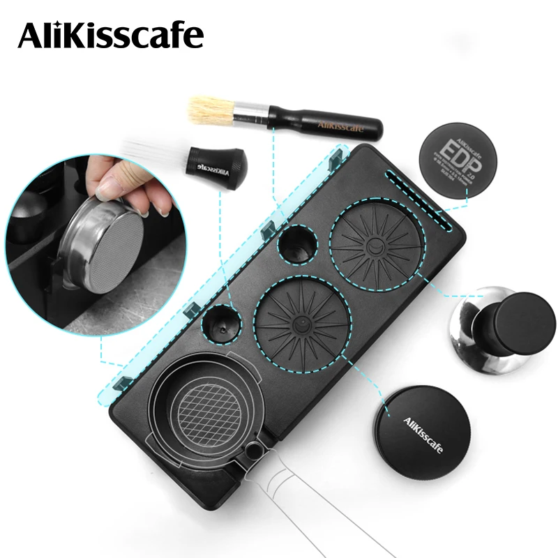 

AliKisscafe станция для утрамбовки кофе, держатель портафильтра, корзина для фильтра для эспрессо, стойка для 51 мм, 54 мм, 57 мм, 58 мм, аксессуар для инструментов бариста