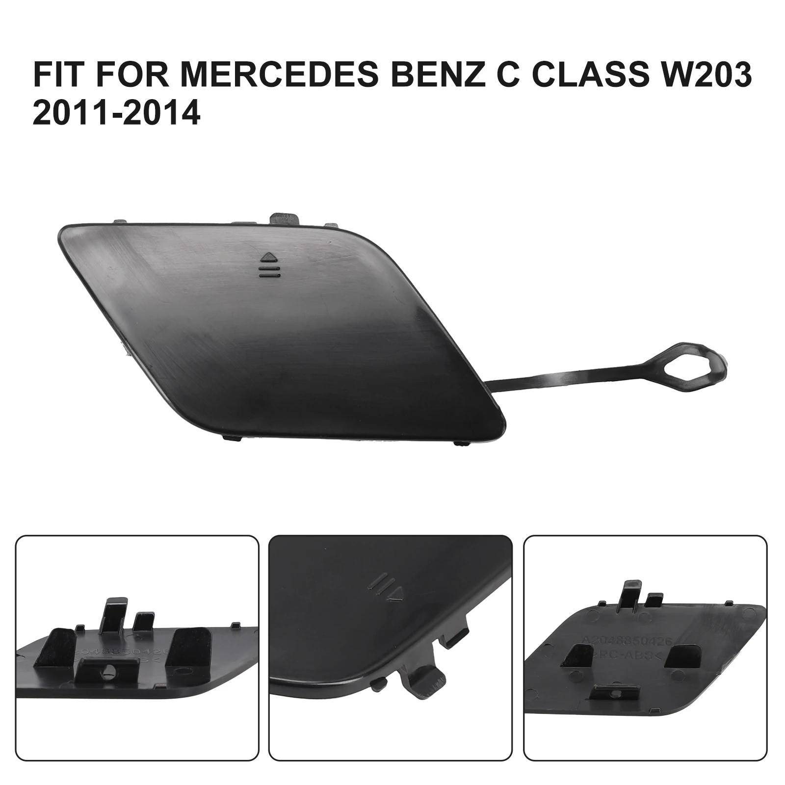 

Front Bumper Tow Hook Cover Cap for Mercedes W204 C300 C350 1114 Compatible with 2011 2012 2013 2014 C class W204