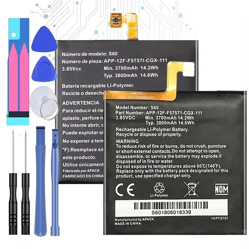 

Аккумулятор S 60 3800 мАч для Cat S60 Batteria + Бесплатные инструменты