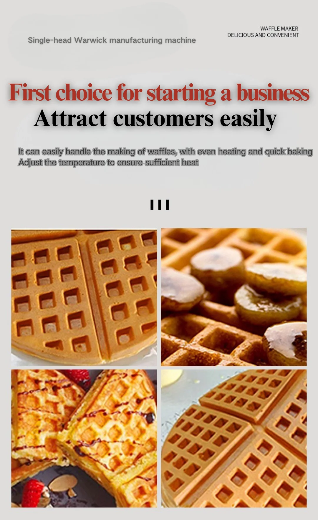 Square Waffle Maker Heat-Uniform Non-Stick Plates for Retro Diner Counters, Factory Direct Privilege, Seal Your Nostalgic Tool