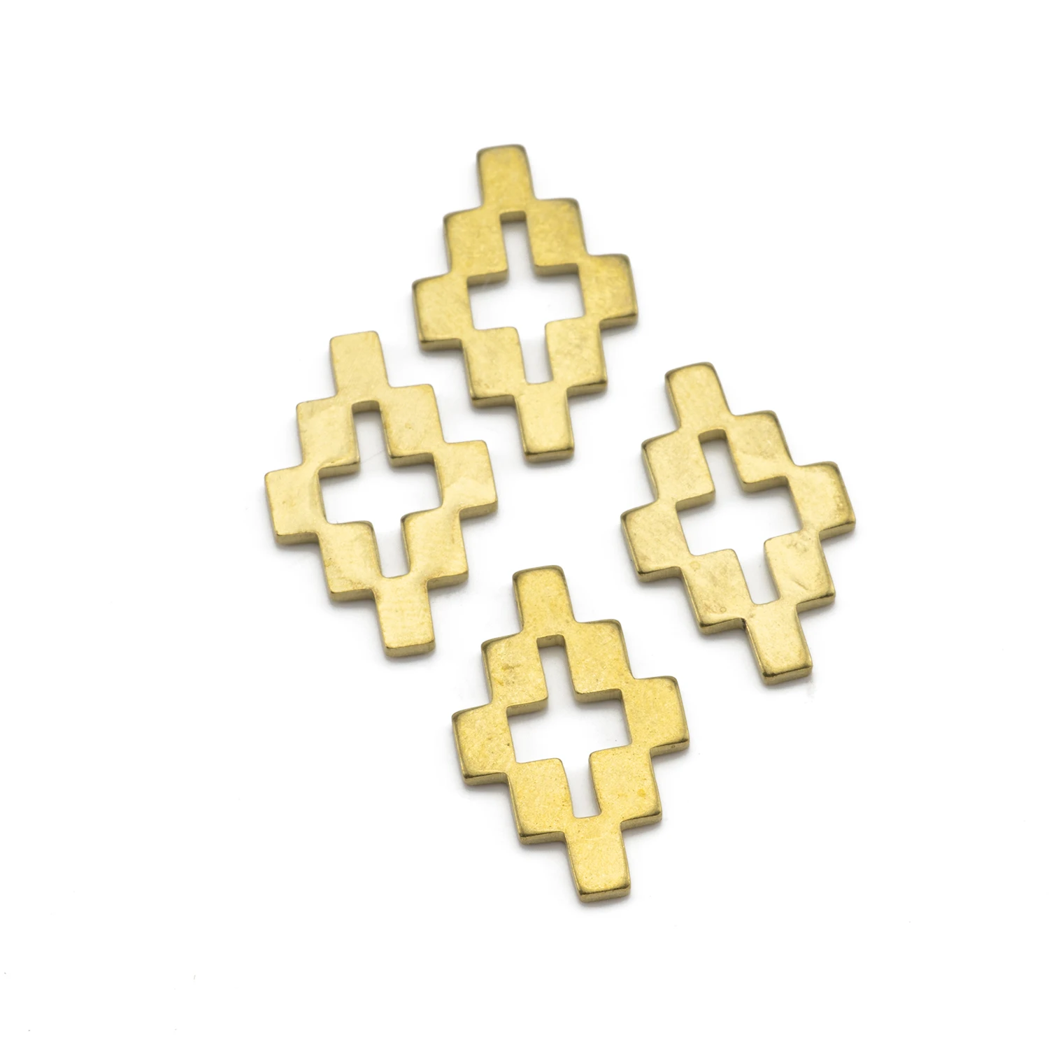 10Pcs Raw Brass Geometric Hollow Cross Charms Pendants Diy Accessories For Women 2020 Trend Jewelry Making