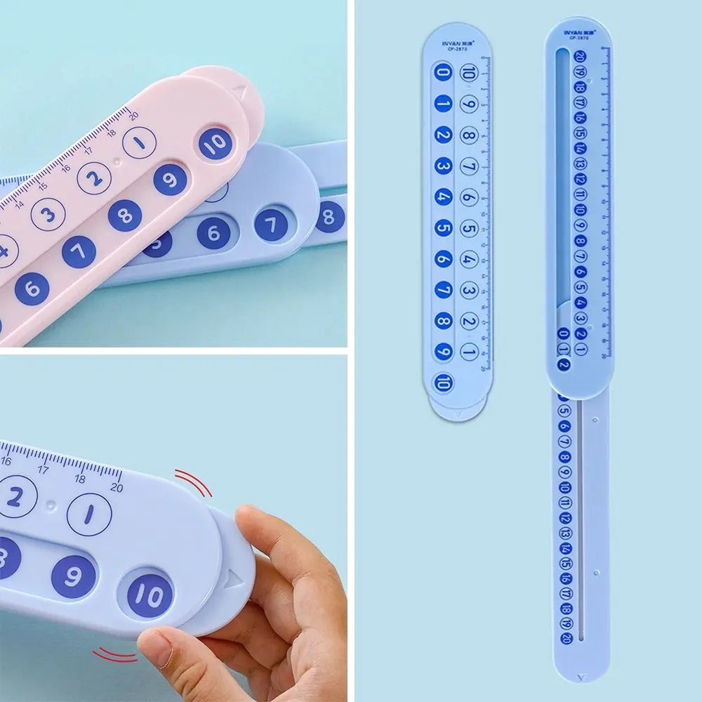 Plastic Math Decomposition Ruler Within 20 Portable Subtraction Ruler Pink/Blue Teaching Demonstration Addition Ruler