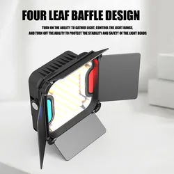 30W 138 LED Video Light 2500K-9000K Photography Lights Fill Lamp for Photo Studio 180 ° Rotatable Support Frame Outdoor Lighting