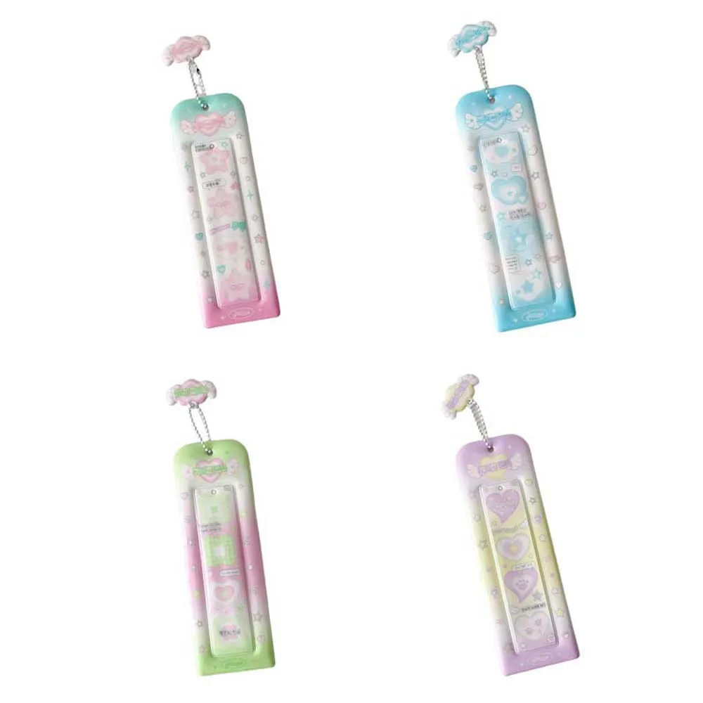 PVC Card Cover Korean Photocard Holder Long Bookmark Hanging Decoration Idol Card Display Protector Korean Style