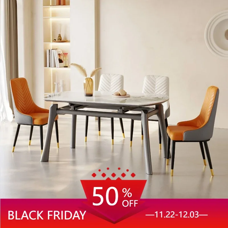 

Slate modern dining tables extendable nordic living room round dining tables kitchen luxury mesas comedor home furniture SR50DT