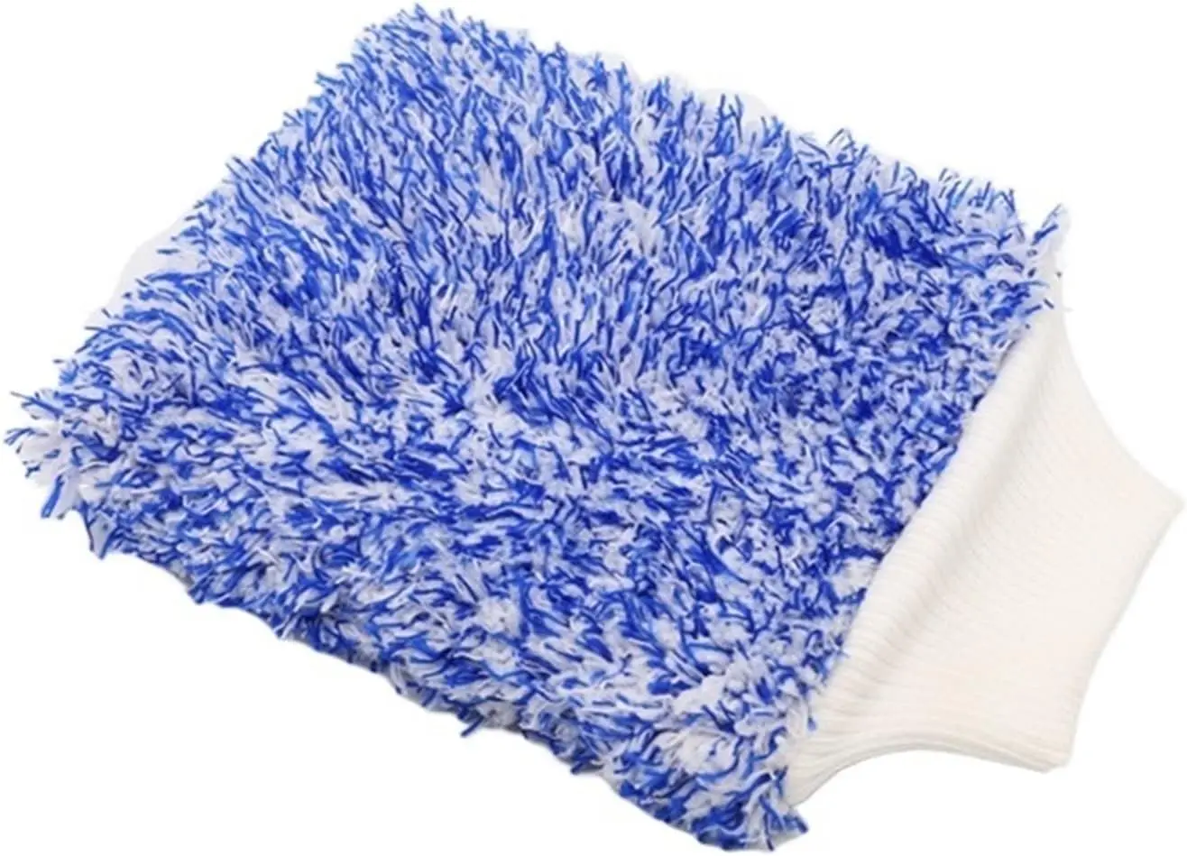 

Household Rubber Gloves, Soft Car Cleaning Glove Ultra Soft Mitt Microfiber Wash Mitt Microfiber washing mitt glove 5pcs blue