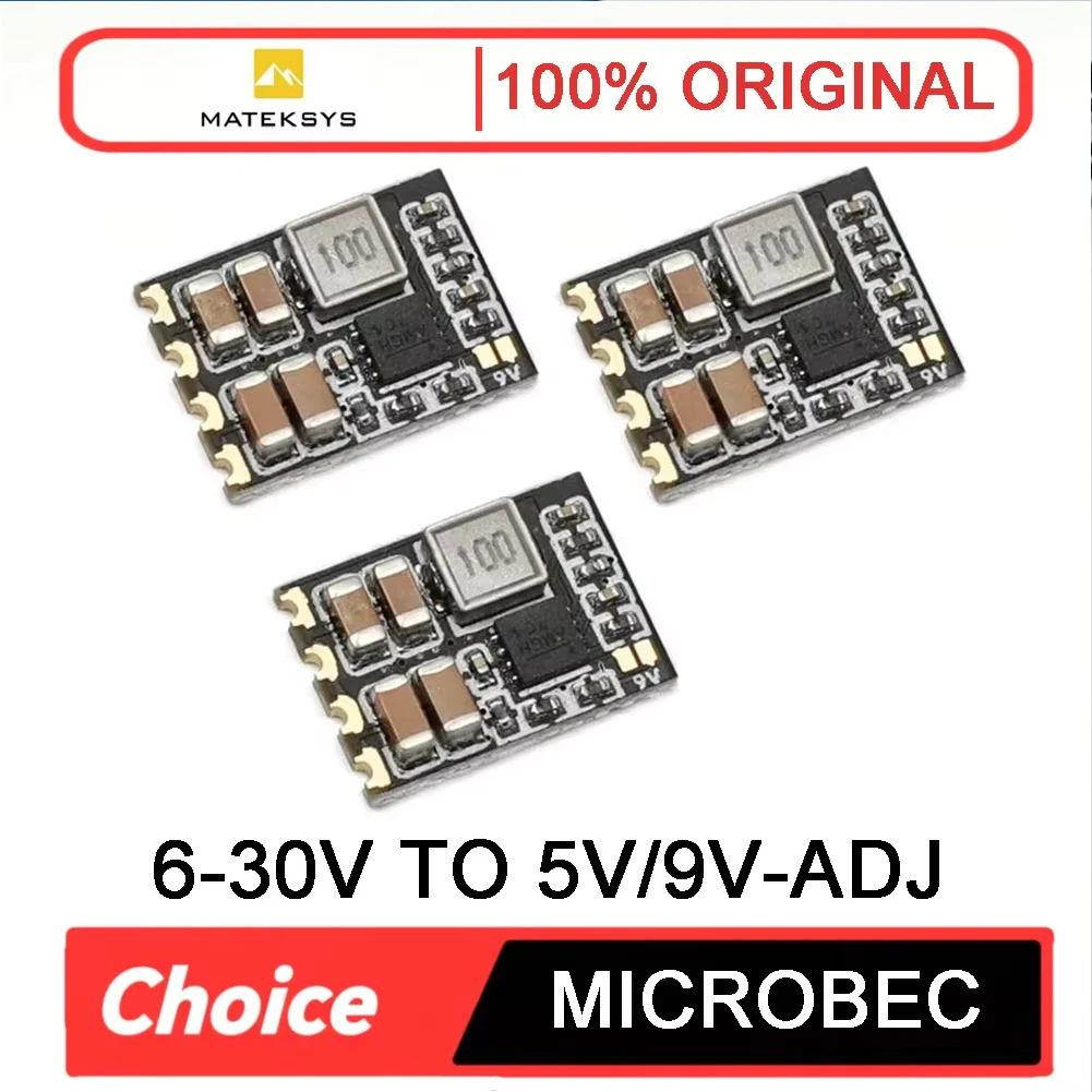 

3 комплекта Matek Micro BEC — понижающий регулятор от 6 до 30 В до 5 В/9 В-ADJ, запасные части для радиоуправляемых моделей и аксессуары для самостоятельного изготовления