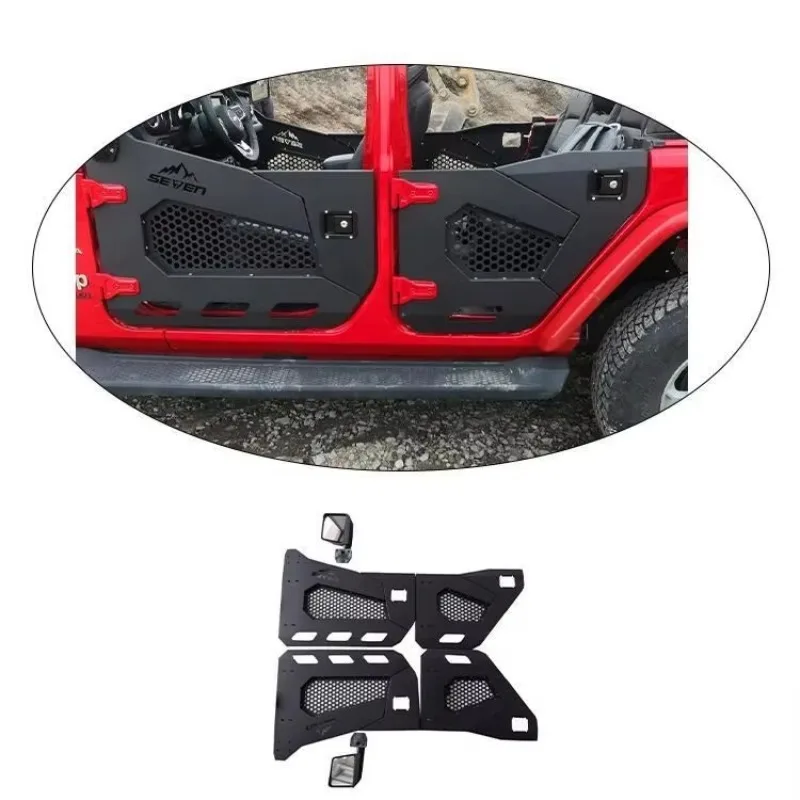 

Zuimi High-end Gobison 2018+ 2/4 Half Door Steel Tube Doors With Mirrors For Wrangler JK/JL