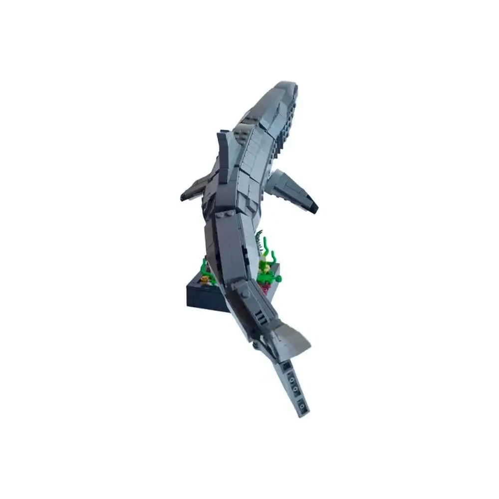 Marine Animals Shark Bricks MOC Deep Sea Big Shark Building Blocks Model Educational Assemble Toys Aldult DIY Birthday Gifts