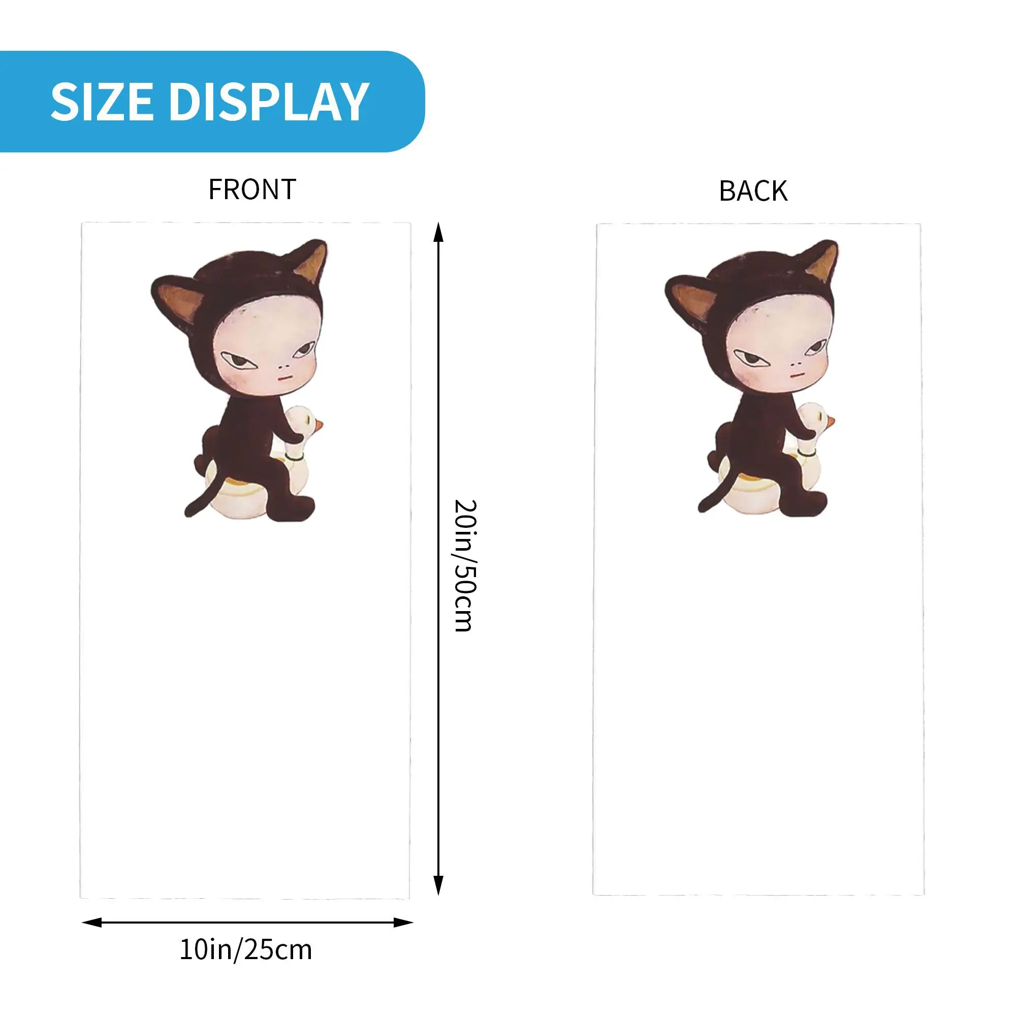 Yoshitomo nara bandana pescoço gaiter impresso lenço facial multi-uso balaclava equitação para homens mulheres adulto à prova de vento