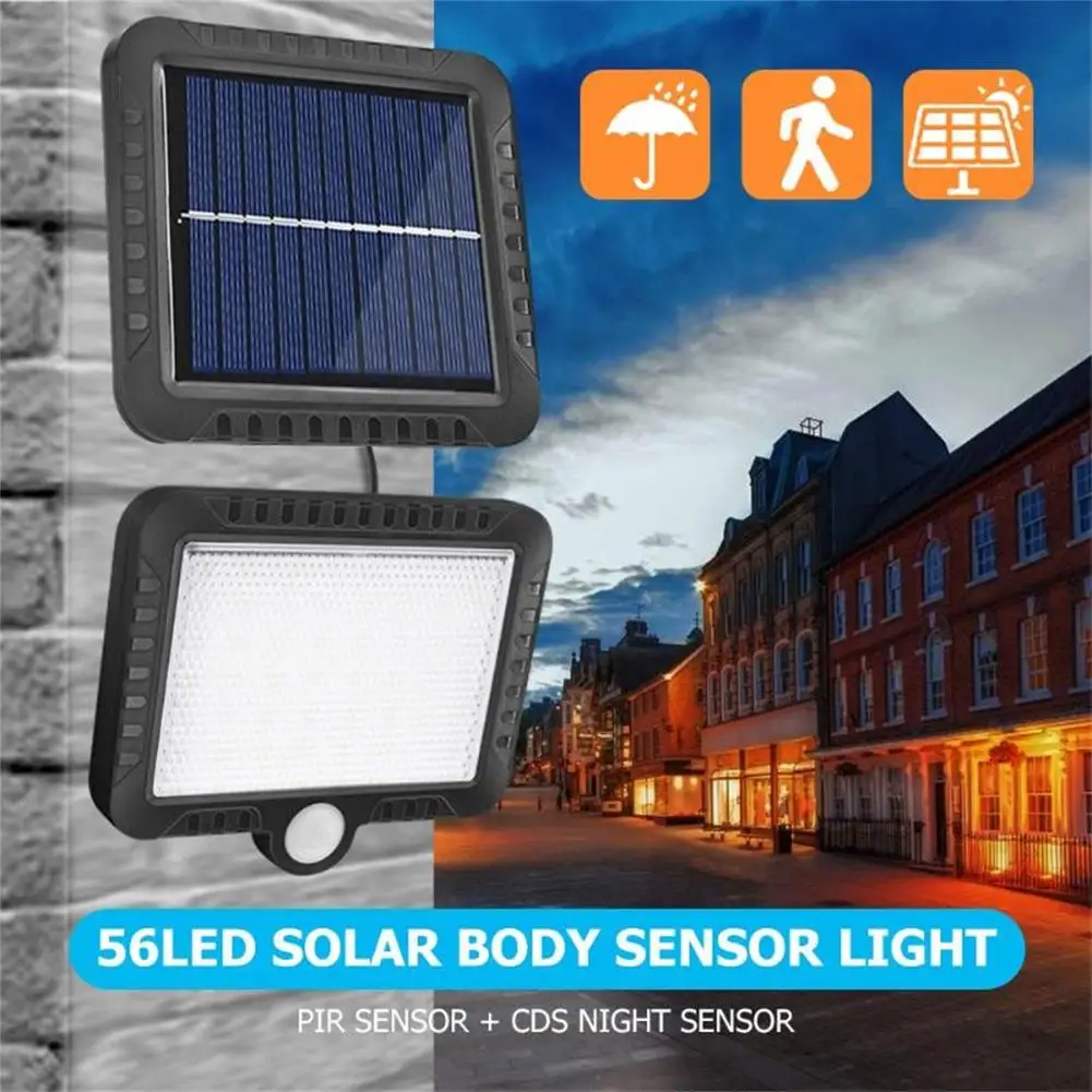 100/120 Cob Led Solar Light Garage Veiligheidslicht Buitenverlichting Pir Bewegingssensor Tuindecoratie Zonne-Wandlamp Schijnwerper