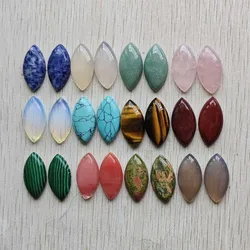 New natural stone mix marquise shape cabochon beads for Jewelry Accessories making 15x30mm free shipping Wholesale 24pcs/Lot