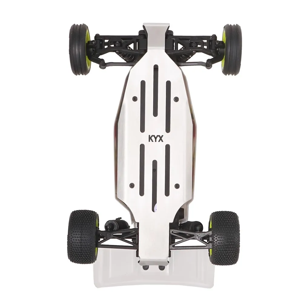 KYX modelo de coche Losi 1/24 Micro-B 2WD BUGGY marco placa protectora inferior de acero inoxidable