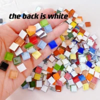 50pcs Glass Mosaic Tiles Colorful Square Mosaic Pieces for Mosaic Projects DIY Crafts Mosaic Handmade Christmas Decoration 3