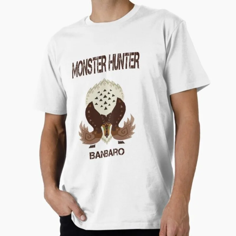 

Banbaro 0316 Monster hunter world gift t shirt for men Cartoon Video game MHW Graphic Tee Y2K Clothes All size tops S-6XL