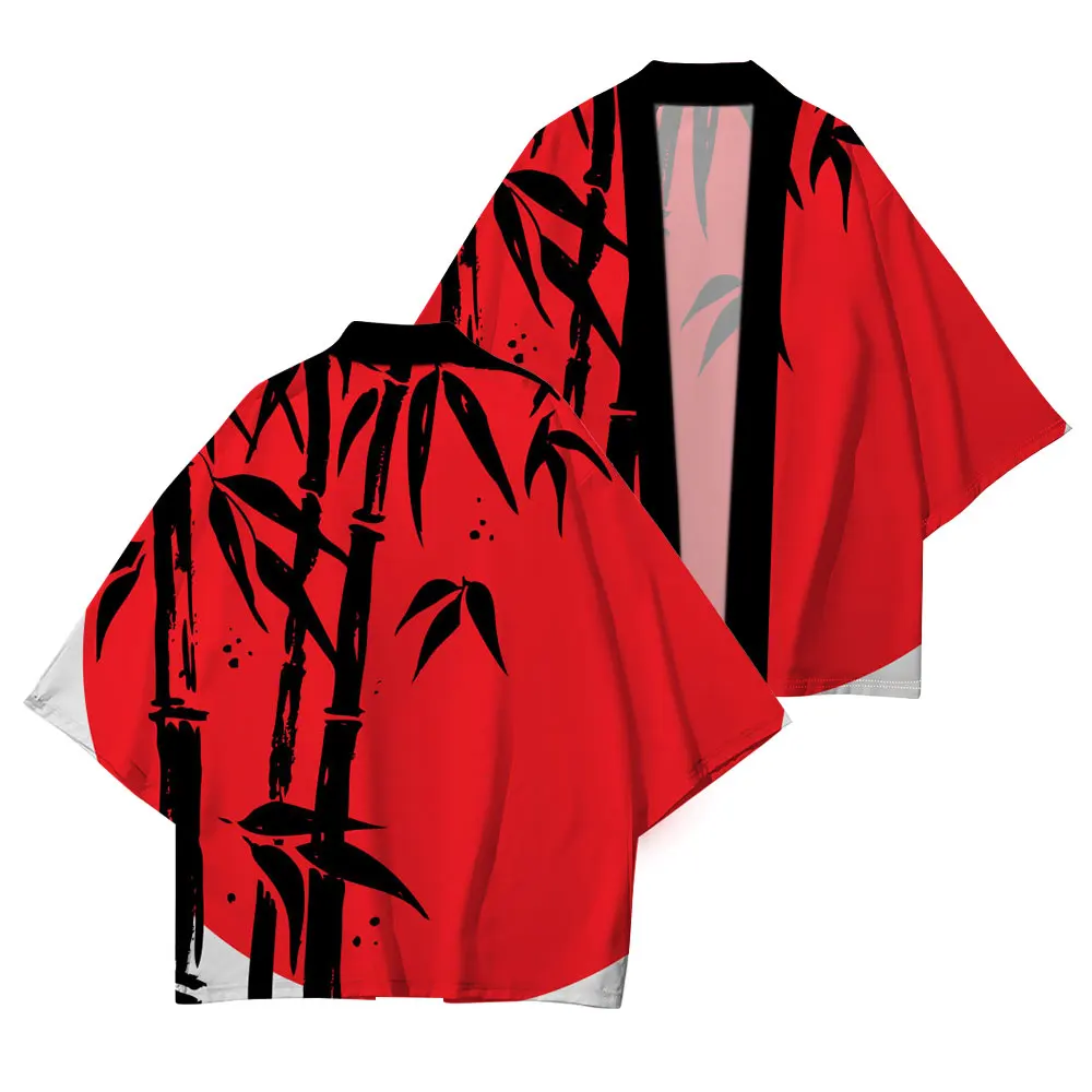 Japanese Traditional Clothing Japanese Kimono Men\'s And Women\'s Printed Tops Loose Fashion Kimono High Quality Casual Tops