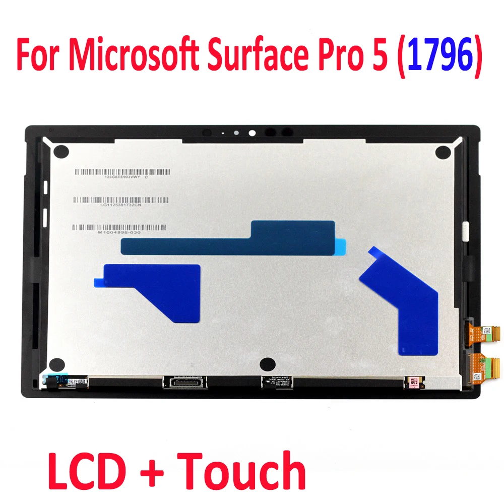 12.3 "AAAA +++ Pro5 LCD dla Microsoft Surface Pro 5 1796 wyświetlacz LCD montaż digitizera ekranu dotykowego mała płyta LP123WQ1 narzędzia