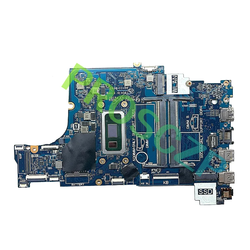 

EDI54 LA-G712P For Dell 14 3480 15 3580 3780 3583 Laptop Motherboard With 4205U i3-8145U i5-8265U i7-8565U CPU UMA DDR4 0VFMW4