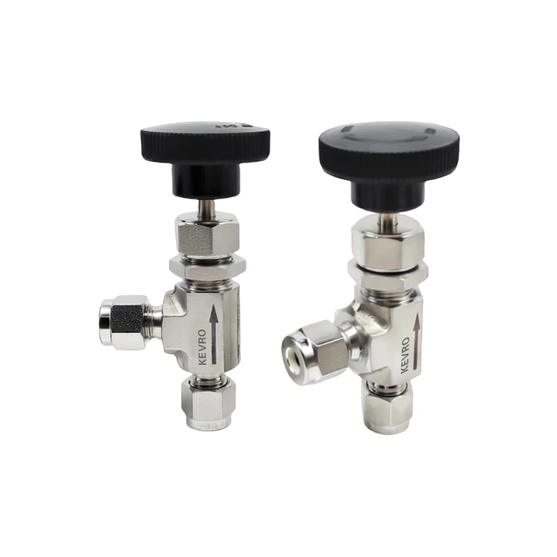 90° Angle Needle Valves 316 Stainless Steel 1/2" 1/4" 3/8" NPT Ports Flow Control & Shut Off Valve for Gas