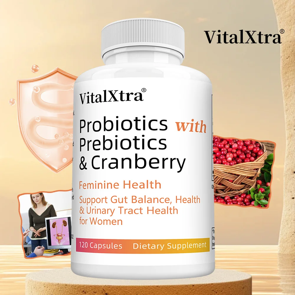 

Women's Probiotics, with Prebiotics and Cranberry, Promotes Digestive Function, Gut Health, Vaginal Health, Urinary Tract Health