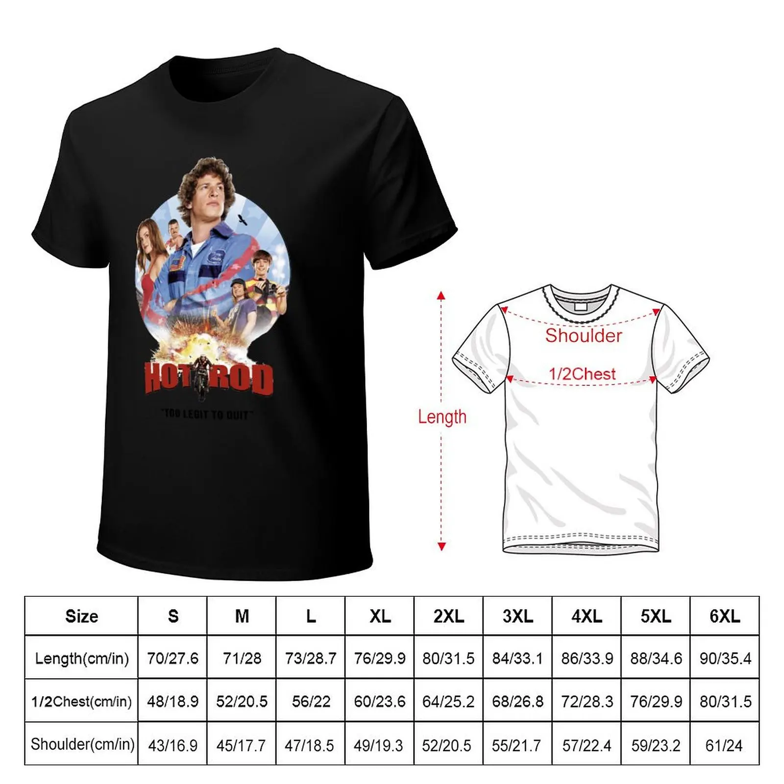 Hot Rod Movie Andy Samberg T-Shirt Plus Size Summer Casual T-Shirt