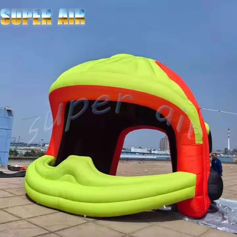 نموذج خوذة قابل للنفخ بالهواء الفائق قوس قابل للنفخ مع مروحة للعرض التجاري