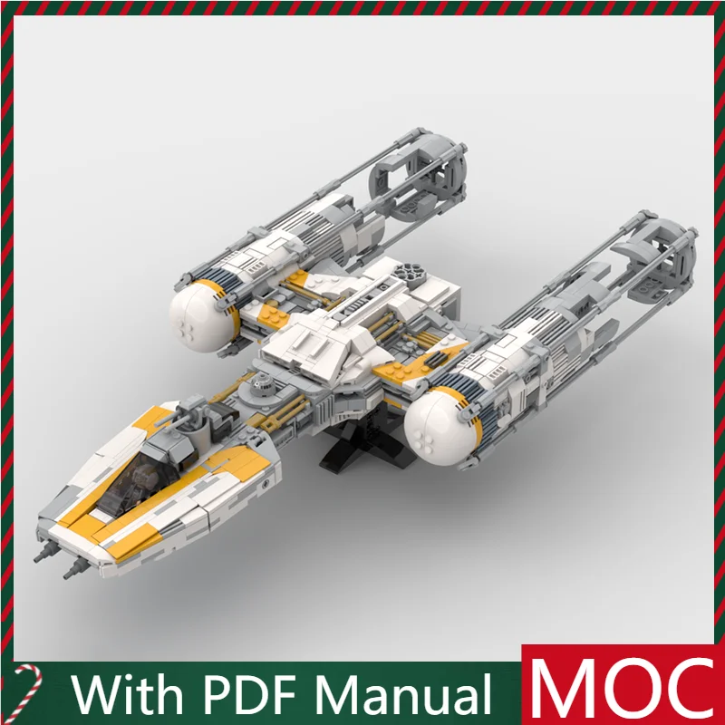 

1914 шт. модель космического корабля с белыми и желтыми деталями, модульные строительные блоки, детская сборка, дисплей, игрушки, фестиваль, подарок-сюрприз