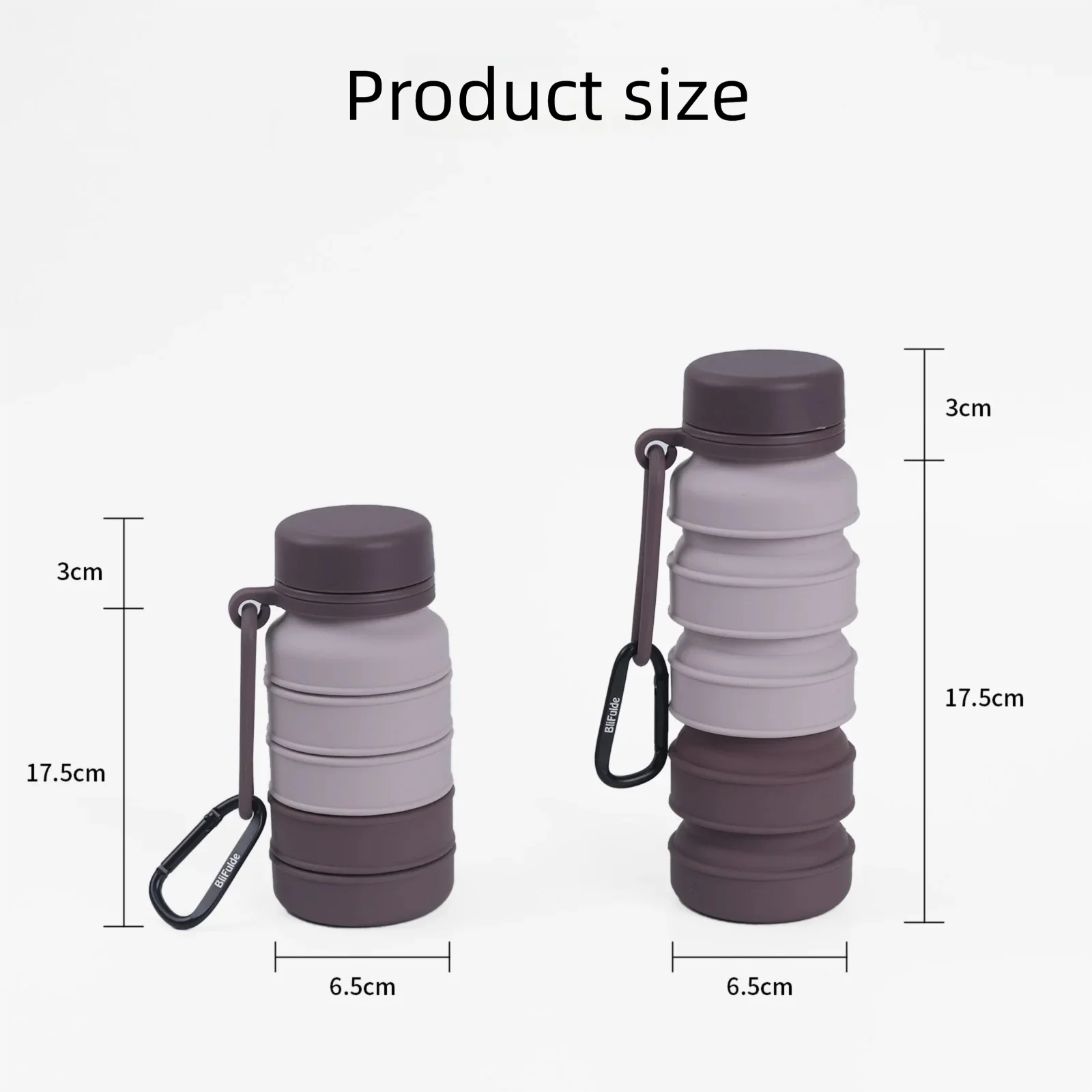 Shatterproof Collapsible Cup Hard Foldable Silicone Glass for Travel Outdoor Easy Clean Portable Water Bottle Camping Hiking view 6