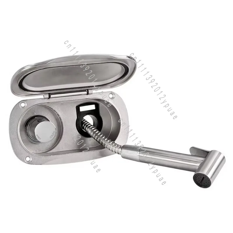 Recessed Transom Marine Deck Shower Kit, Hidden Shower Set for Boat and Yacht Installation