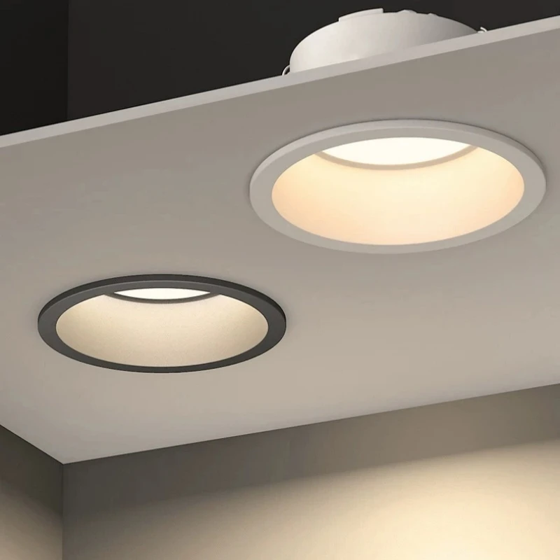 Frameless Angle Adjustable Recessed LED Downlight 9W 12W 15W 20W Dimmable Deep Brightness LED Spotlights Ceiling Lighting