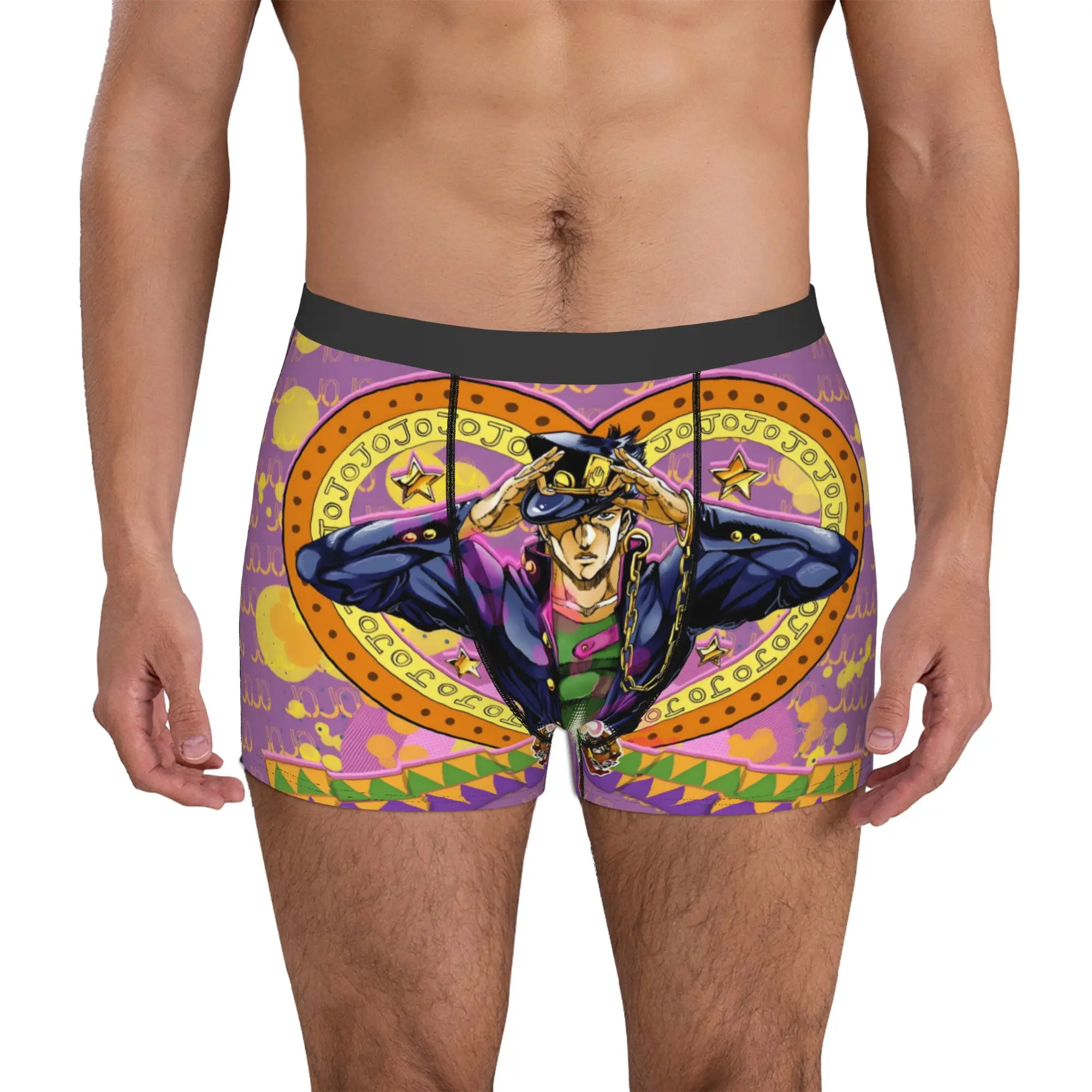 

Japan JoJos Bizarre Adventure Anime Boxers Shorts Men's Manga Briefs Underwear Fashion Underpants