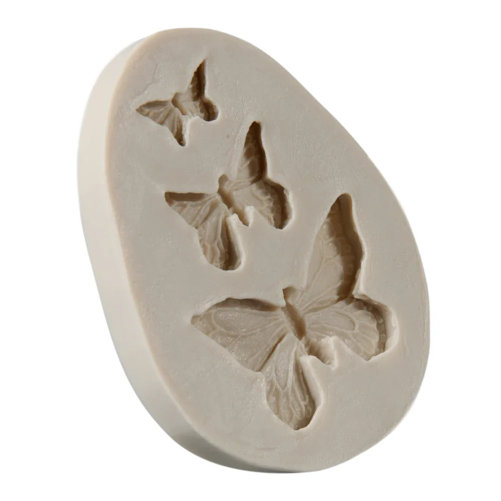 3 Colors Butterfly Mold Silicone Baking Accessories 3D DIY Sugar Craft Chocolate Cutter Mould Fondant Cake Decorating