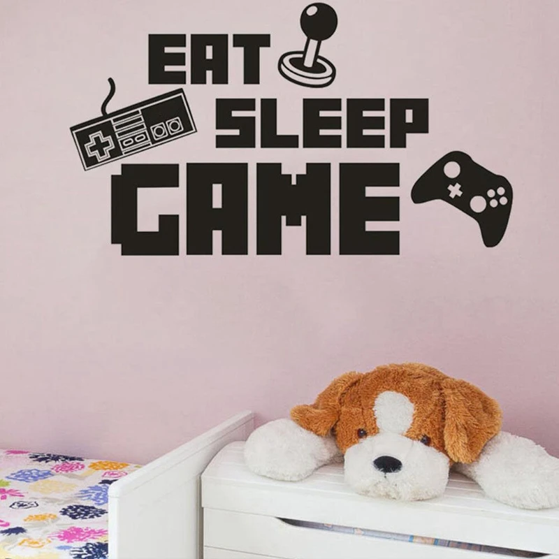 Gamepad Video Game Sticker Play Game Room Decal Gaming Posters Gamer Vinyl Wall Decals Parede Decor Mural Video Game Decal