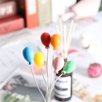 Cute Pretend Play 1:12 Dollhouse Furniture DIY Miniature Bendable Mini Balloon Iron Wire Balloon Heart Balloon Model Doll House