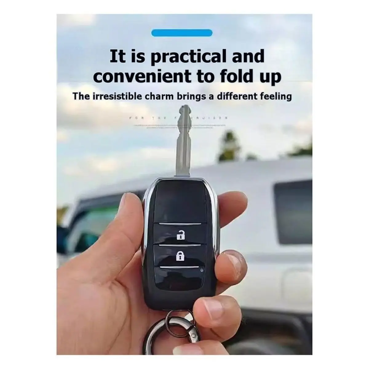 update. For Toyota FJ Cruiser Key Case ABS Key Protection Shell Carbon Fiber Keychain