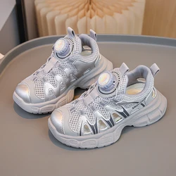 Summer Children Mesh Breathable Casual Sneakers Unisex TPR Sport Shoes Toddler Boys Girls Running Shoes Kids Tennis 6-14 Years