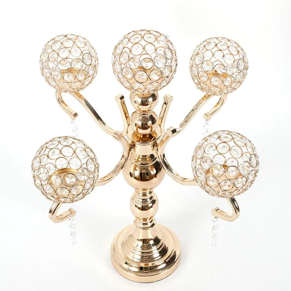 5 braços candelabro casa férias peça central decorativa castiçal castiçal para natal, casamento, festa, mesas de jantar, hom