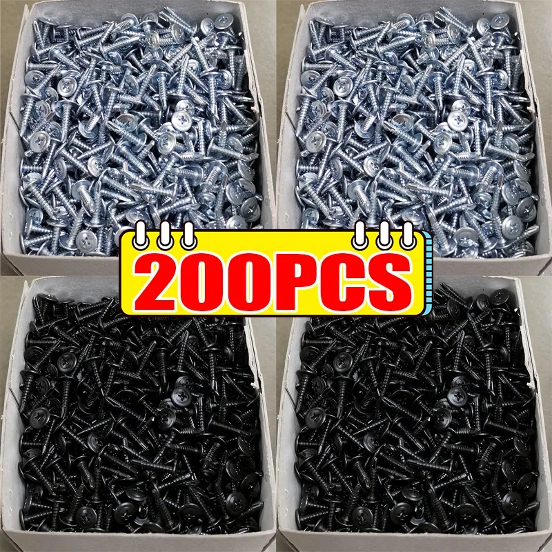 

Оптовая продажа, саморезы с круглой плоской головкой, набор самосверлящих винтов из нержавеющей стали, крепеж, высокопрочные инструменты для деревянного листа