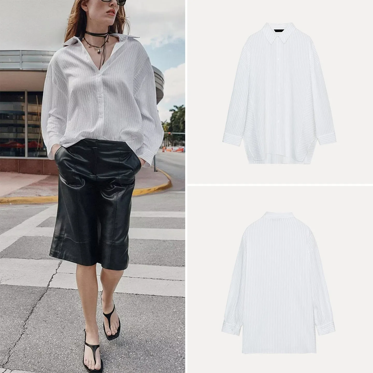 

Z Women's Casual Striped Loose irt Faionable Versatile Daily Wear 2025 New Arrival Comfortable Long Sve Blouse